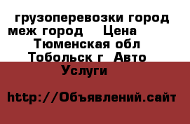 грузоперевозки город меж город. › Цена ­ 350 - Тюменская обл., Тобольск г. Авто » Услуги   
